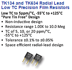 CADDOCK　低温度特性精密抵抗器　TK134 / TK634