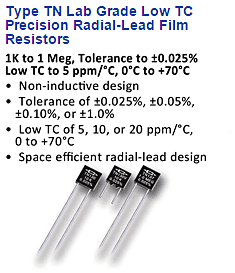 CADDOCK　低温度特性精密抵抗器　TN (Lab Grade)